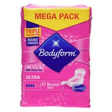 Image of Bodyform Ultra Towels Normal Wings Mega Pack, 3x14