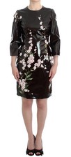 Dolce&Gabbana Handpainted Dress Acetate Floral Embroidery Bodycon Size IT 42 S