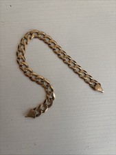 9ct Solid Gold Curb Bracelet 18.47g 9inch Approx Heavy Solid Gold