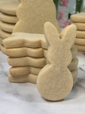 36 Plain Small Easter Bunny Sugar Cookies. No Frosting or Royal Icing Included.