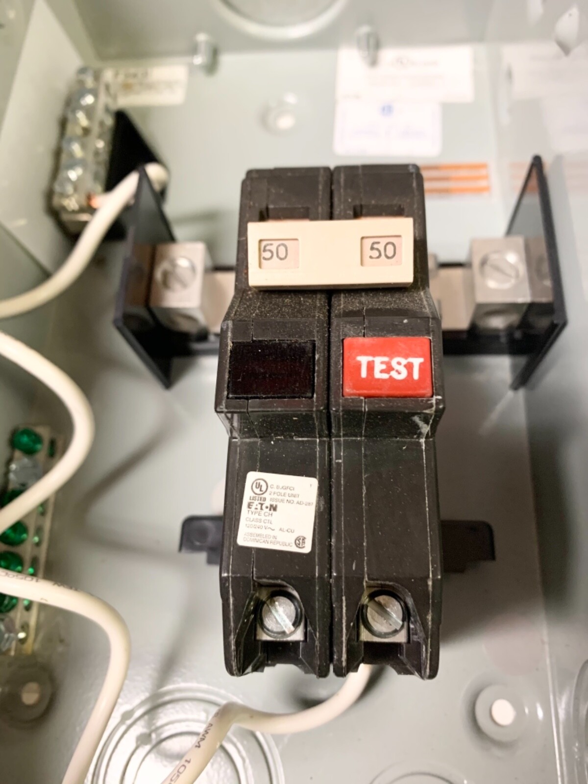 EATON CUTLER HAMMER WATKINS 301758 50 AMP Ground Fault Circuit Breaker