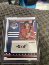 2023 USA Baseball Stars & Stripes Talan Bell Black Ink Auto Card #NTDP-TB