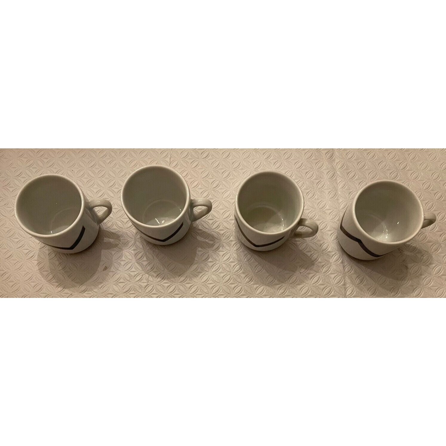 IPA Italy Demitasse Espresso Cup Black White Geometric Set Of 4