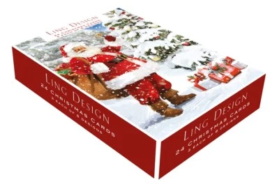 LING DESIGN Box Of 24 Assorted Christmas Cards Classics Christmas Cuteness Galore Xmas Card