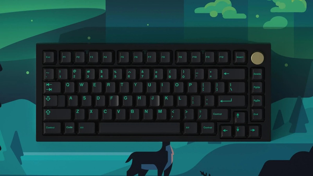 GMK Aurora Polaris Base Set (147p) Double Shot ABS Keycaps 