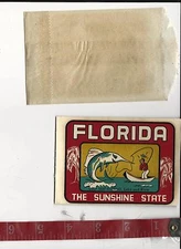 Vintage water decal transfer Florida The Sunshine State Bloom Brothers