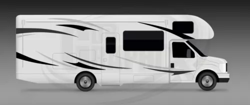RV, Trailer Hauler, Camper, Motor-home Large Decals/Graphics Kit 15-K-L BKCHS