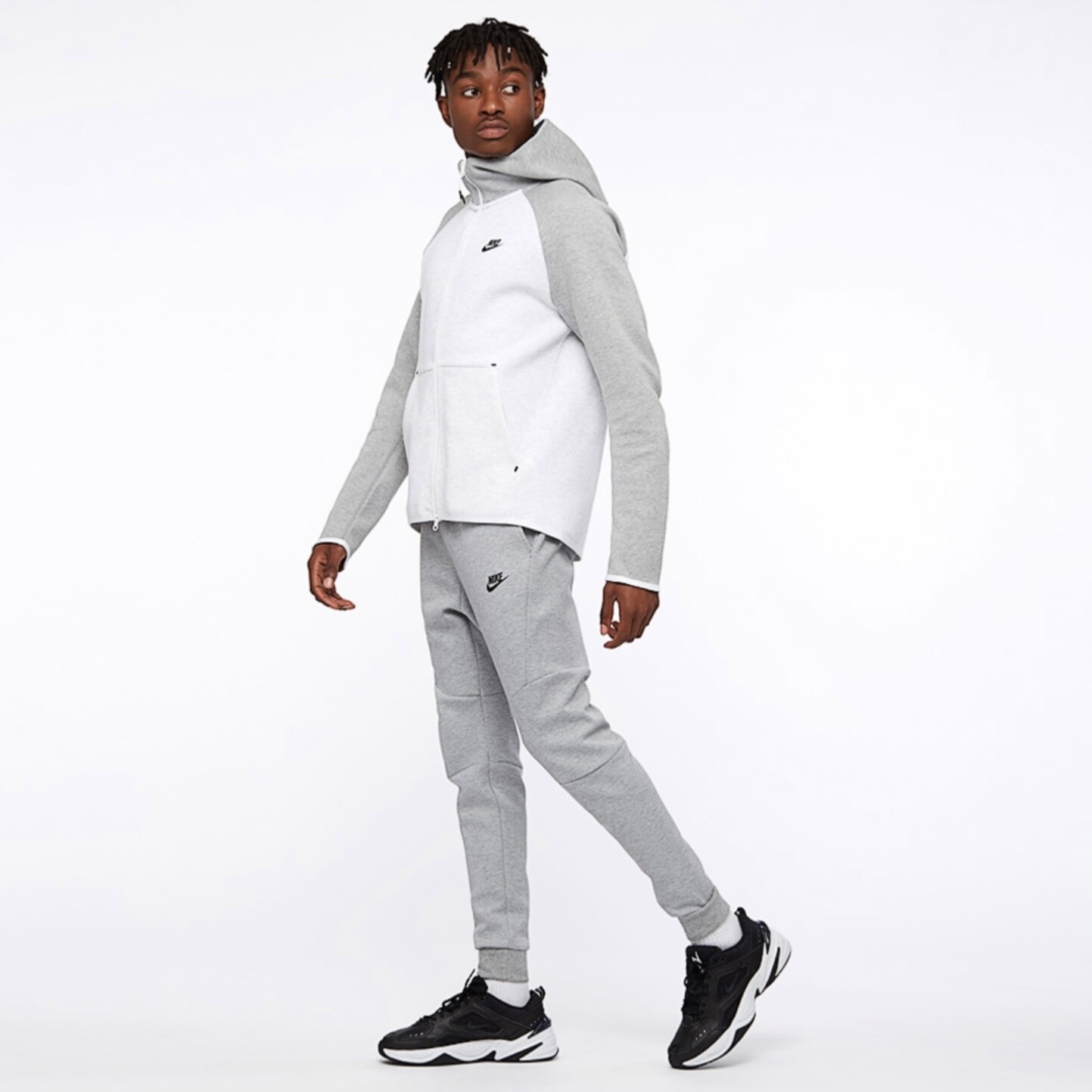 NIKE SPORTSWEAR TECH FLEECE FULL ZIP HOODIE 928483-052 Grey (MEN 