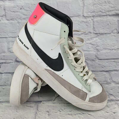 Nike Blazer Mid 77 Have A Good Game Women Size 9.5 White Retro Sneaker Mint Pink