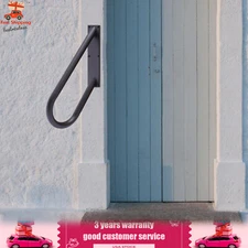 Wall Mount Hand Rails Outdoor Handrail Garage Railing Black Finished for Stairs
