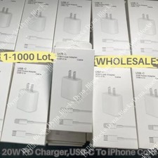 1-1000 Lot 20W PD Cable Power Adapter Type USB-C Fast Charger For iPhone 14 13 X