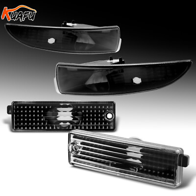 Smoked Front Turn Signal Parking Bumper+Rear Side Marker Lights For Camaro 93-02