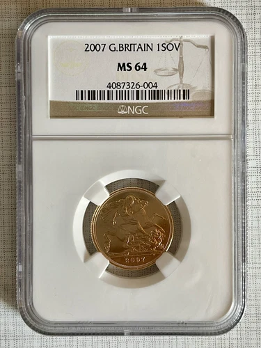 Great Britain 2007 Sovereign Gold NGC MS64 SKU#6438