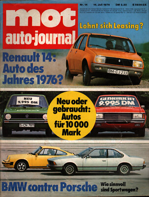 Zeitschrift MOT Auto Journal #14 von 1976 Renault R 14 Porsche BMW Mini Ascon 