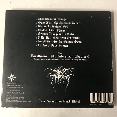 Transylvanian Hunger by Darkthrone (CD, 2003) 801056704320| eBay