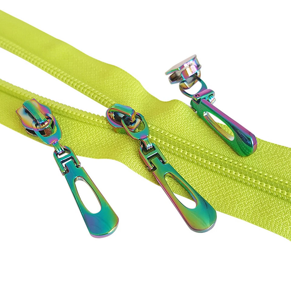 5PCS 5# Zipper Puller Head Nylon Zip Metal Slider Clothing Bag Replacement DIY - Image 3 of 4