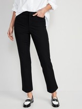 NWOT Old Navy Black High-Waisted Pixie Straight Ankle Pants sz 16 Tall 629561