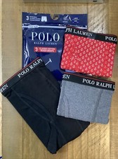 POLO RALPH LAUREN 3PK CLASSIC COTTON BRIEFS BOY L 14-16 GRAY/BLACK/RED W/ANCHORS