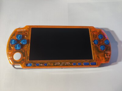 Sony PSP 3000 Console System Transparent Orange Custom Styles w