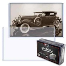 5 BCW 8.5x5.5 Topload Photo Holders Hard Plastic Rigid Long Photo Protector