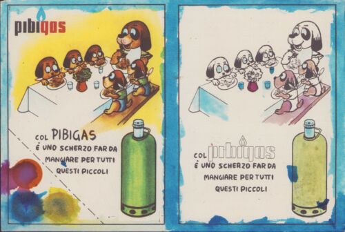 depliant pubblicità PIBIGAS 1951 figure da colorare per i bambini - Photo 1 sur 2