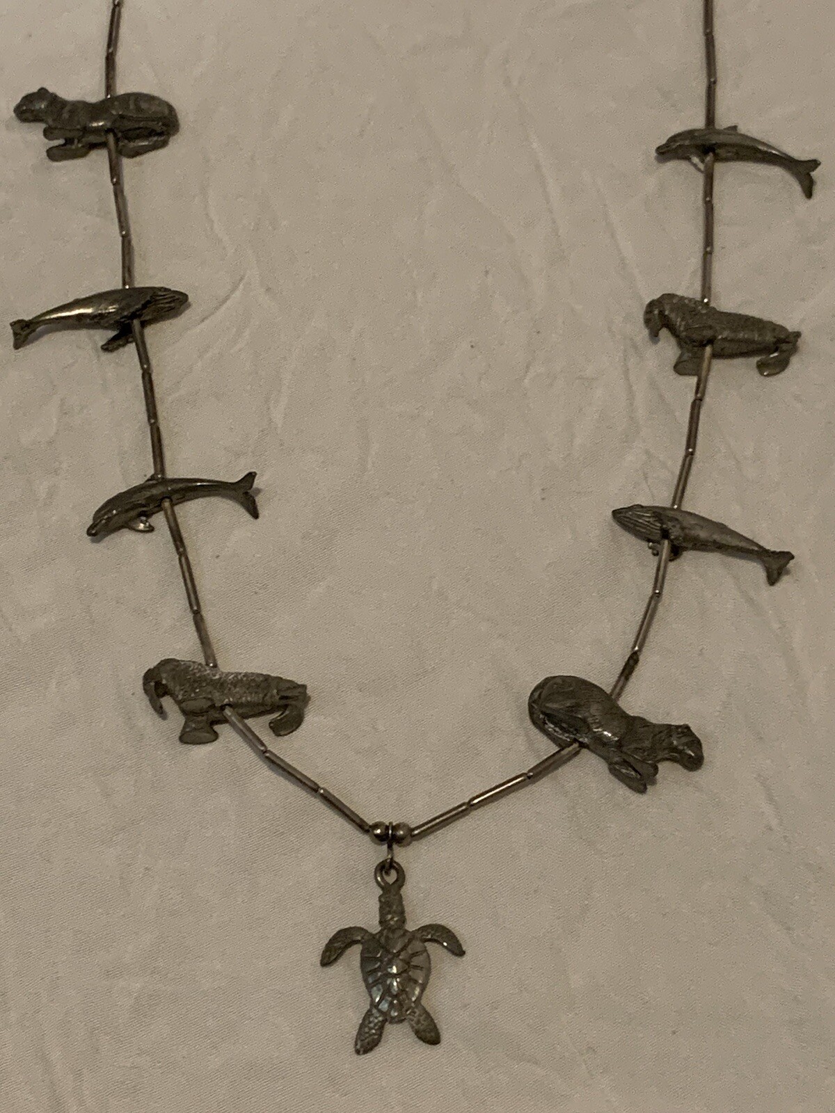 Vintage Silver Native American Statement Necklace - image 5