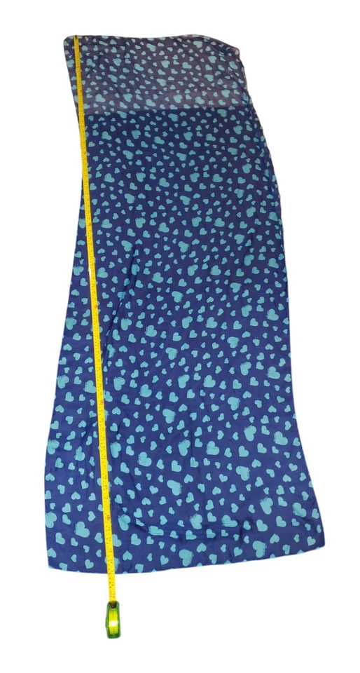 Женский Rampage темно-синий с синими сердцами узкий шарф 78 дюймов × 28 дюймов - Изображение 2 из 4