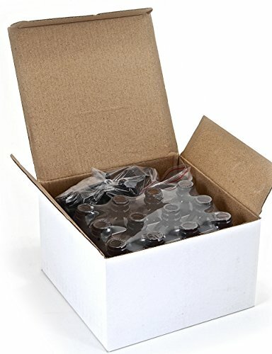 2 oz, Amber Glass Bottles with Glass Droppers & Black Caps ( Pack of 12 )