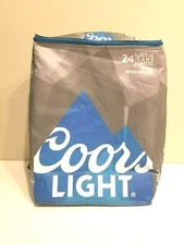 Collectible 2015 Coors Light Backpack Cooler Bag 24 Cans Silver Grey Blue
