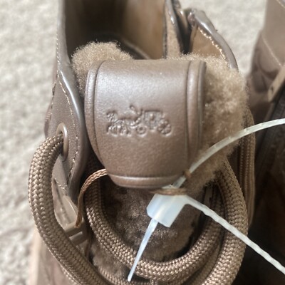 Coach Citysole Leather Lace Up Boots With Shearling Men display picture 2