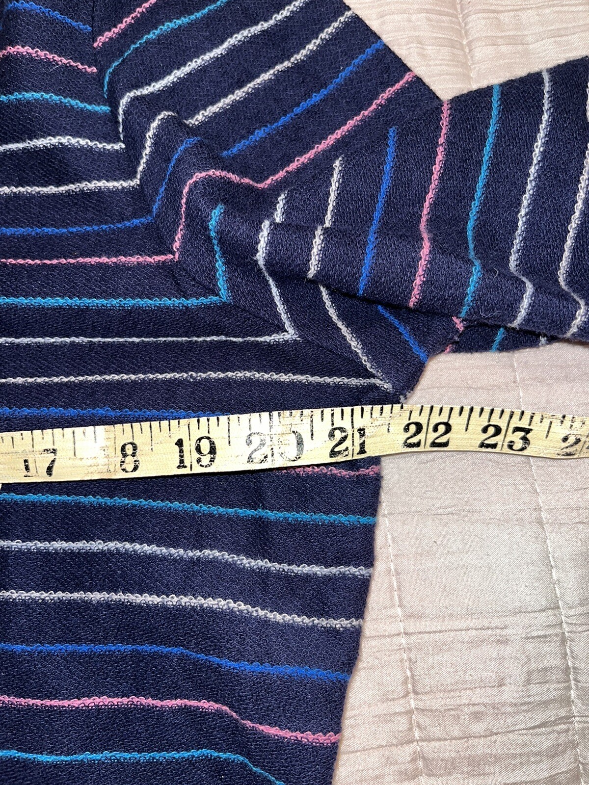 Talbots Striped Pullover Sweatshirt Button Collar… - image 7