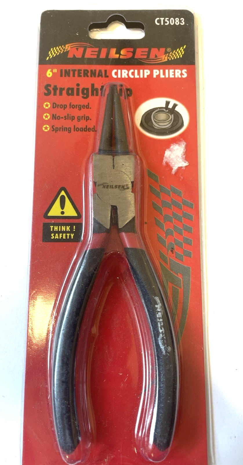 Internal Circlip Pliers 150mm Straight Tip Spring Loaded CT 5083