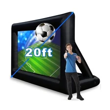 20 Feet Inflatable Outdoor and Indoor Theater Projector Screen - includes Air...
