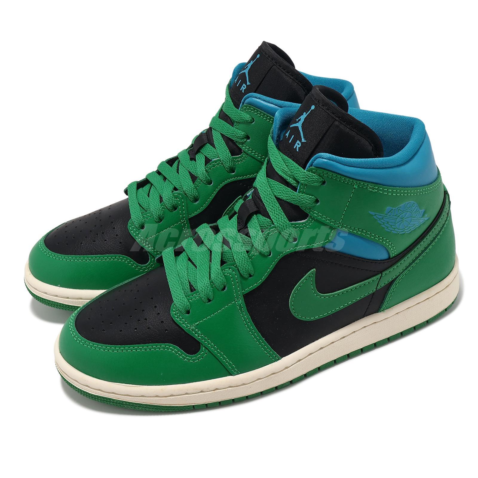 Женские повседневные кроссовки Nike Wmns Air Jordan 1 MID AJ1 Lucky Green Aquatone BQ6472-033