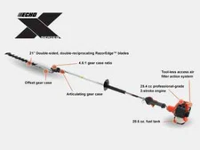 Echo X Series 2-Stroke Gas Powered Articulating Shafted Hedge Trimmer 25.4Cc