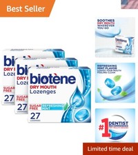 3-Packs Biotene Dry Mouth Lozenges - Mint Freshness  Instant Relief, 27 Count