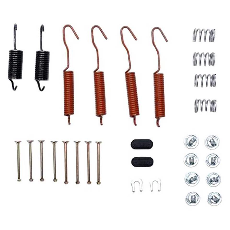 Tambores de freno delanteros zapatas de freno herrajes kit de resorte para 1967 International 1100B Foto 4 de 4