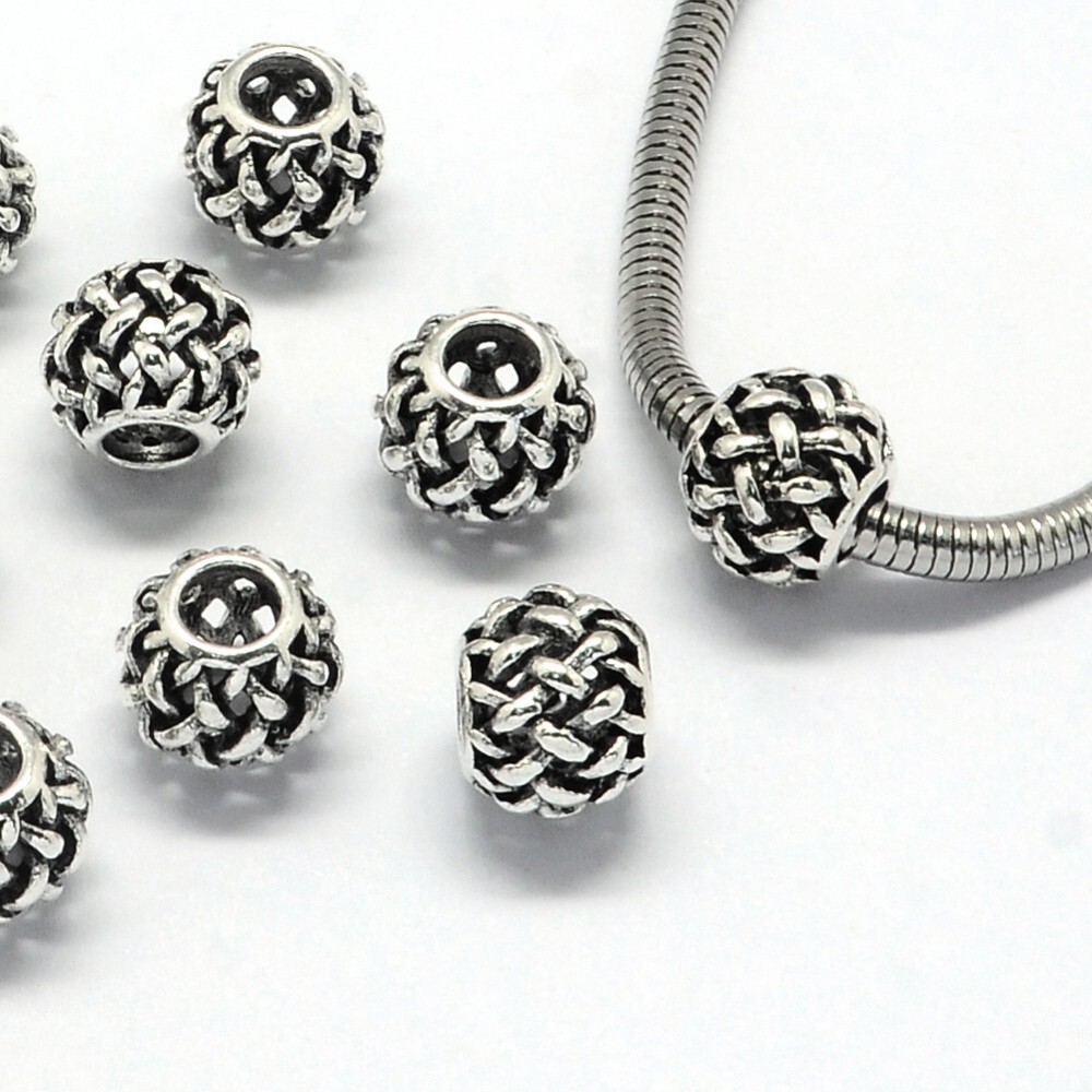 10-Pack Sterling Silver Stardust Finish Tube Spacer Beads - 2x8mm, #51127 11 thumbnail image