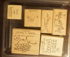 Retired Stampin Up Rubber Stamps Love Ya Bunches 2006 Sale-a-bration