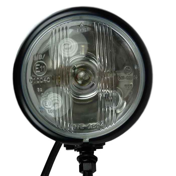 Motorrad Hauptscheinwerfer klein schwarz E geprüft im Bates Style Scheinwerfer - Bild 2 von 3