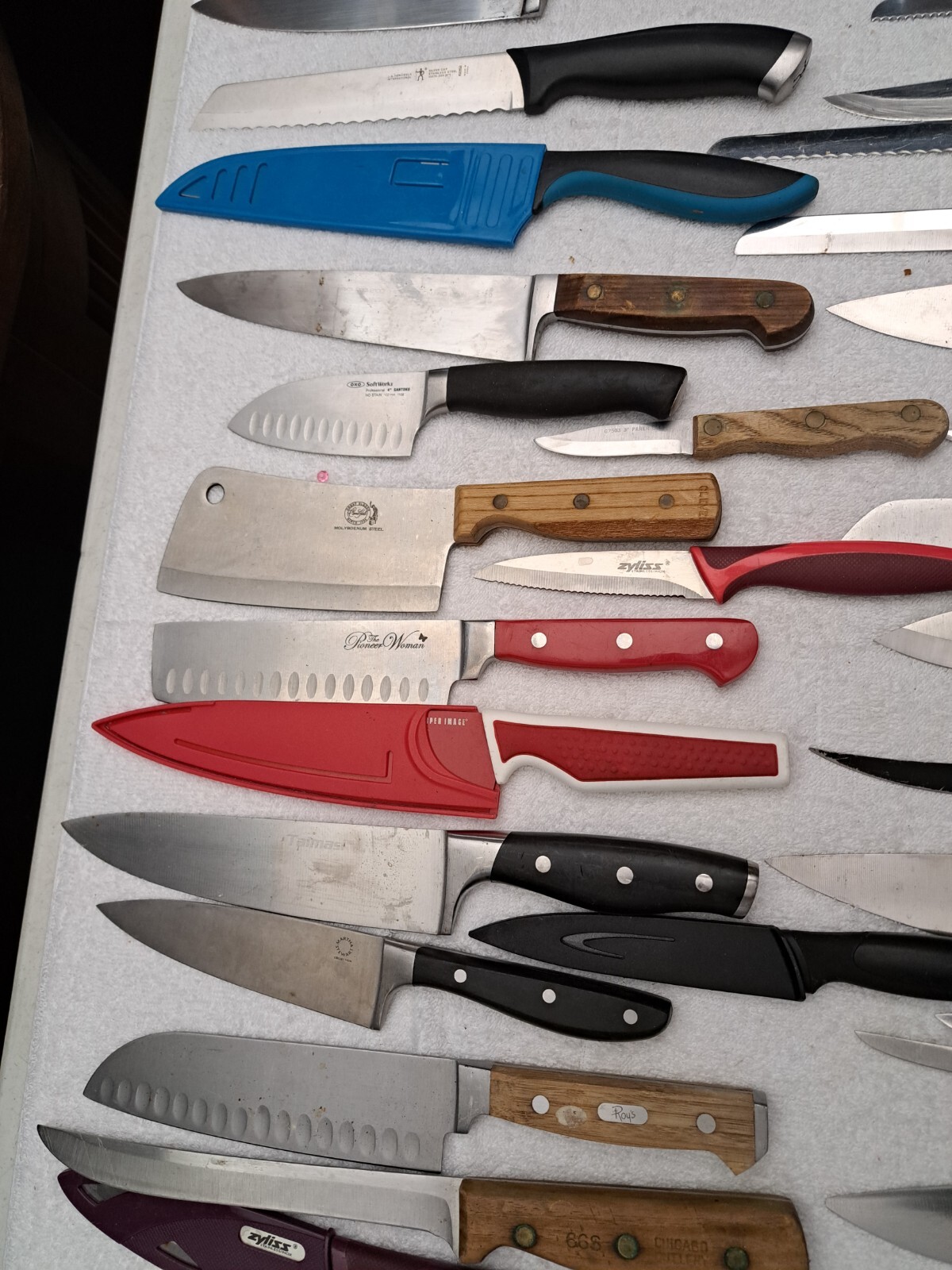 MASSAVE KITCHEN KNIFE LOT 60 PCS CHICAGO CURLERY HENCKEL + MORE RESALE