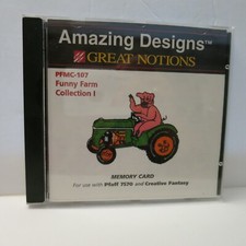 New Amazing Designs Great Notions Embroidery Memory Card Funny Farm Collection I