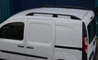 Black Aluminium Roof Rack Rails Side Bars Set To Fit SWB Renault Kangoo (2008+)