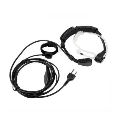 Walkie Talkie Adjustable Throat Microphone Earpiece Headset For Midland LXT210