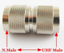 1pc Brass N Male Plug to UHF PL-259 male Plug straight Radio Connector Adapter