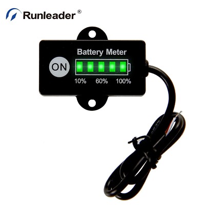 12/24V Battery Indicator Meter Lead-Acid 5 LED Battery Tester