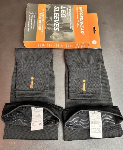 Incrediwear Leg Sleeve Pair Small Black Compression Support - Used 