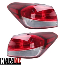 Tail Light Set For 2017-2018 Kia Forte Left and Right Outer Clear/Red Halogen
