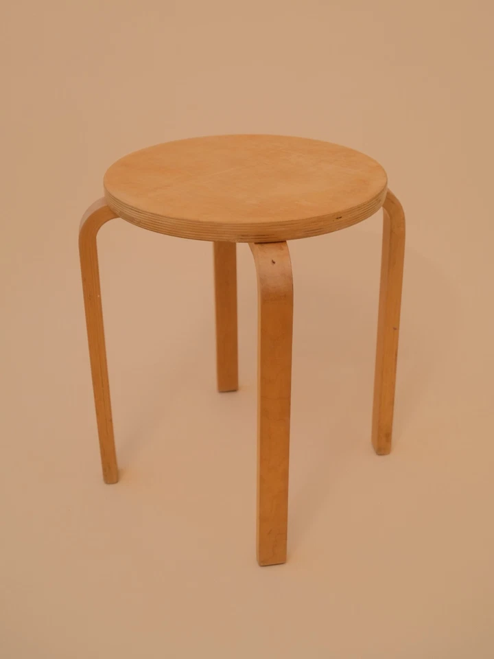 Ikea Frosta Wooden Stool Bent Plywood Side Table Plant Stand Artek Style - Image 2 of 4