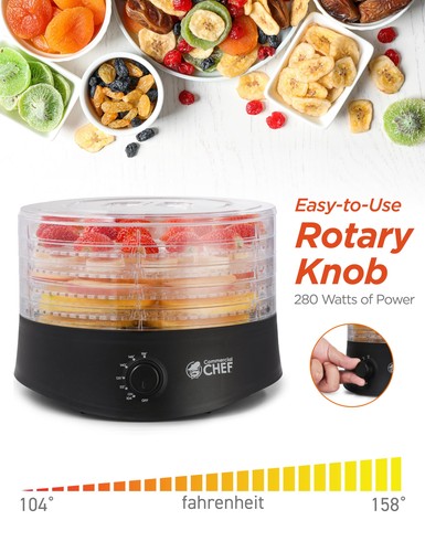 Lebensmittel Dörrapparat, fünf 9,25" BPA-freie Kunststoffschalen, trocknet und trocknet Fleisch... - Bild 4 von 7